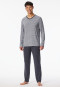 Pyjama long rayures graphite - Long Life Soft