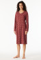 Long-sleeve sleep shirt patterned burgundy - Comfort Essentials
