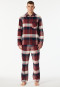 Pigiama in tessuto di flanella rosso bordò motivo a quadretti - Select! Premium Warming