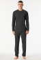 Schlafanzug lang Interlock dunkelgrau-meliert - Selected Premium Warming