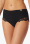 Slip midi a costine sottili in pizzo nero - Revival Marie