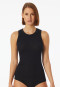 Strap top fine rib black - Revival Paula