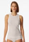 Strap top fine rib off-white - Revival Paula