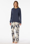 Pyjama long fleurs graphite - selected ! premium