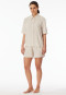 Pyjama kurz Webware Streifen grau-jaspe - selected! premium