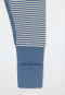 Completo bebè a costine sottili manica lunga Vario piede a righe jeans blu - Natural Love