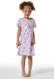 Nachthemd kurzarm Rollsaum Blumen weiß - Girls World