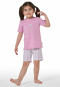Short pyjamas ice stripes mauve - Girls World