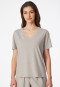 Tee-shirt à manches courtes lin coton bio gris-jaspe- Mix+Relax