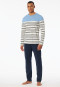 Pigiama lungo a righe blu pacifico - Casual Nightwear
