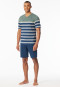 Short pyjamas striping khaki - Casual Nightwear