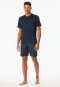 Short pyjamas with button placket graphite - Fine Interlock