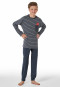 Pigiama lungo a strisce grafite - Nightwear