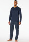 Pyjamas long pyjamas with button placket graphite - Fine Interlock