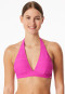 Triangle top bikini jersey fuchsia - aqua