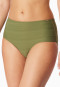 Culotte bikini rayures jersey olive - Aqua