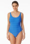 Badeanzug Jersey recycelt Streifen aquarium - Aqua