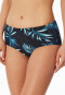 Bikini bottoms jersey recycled palm trees multicolor - Aqua
