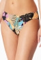 Bikinislip Jersey Blumen multicolor - Aqua