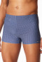 Swimming trunks with zipper pocket jersey navy patterned - Aqua