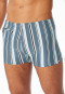 Costume da bagno con tasca con zip in tessuto a maglia riciclato a strisce blu atlantico - Aqua