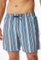 Short de bain matière tissée recyclée rayures bleu atlantique - Aqua