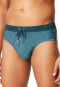 Badehose Jersey lime gemustert - Aqua