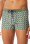 Slip de bain recyclé en tricot kaki imprimé - Aqua