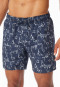 Pantaloncini da bagno in tessuto riciclato blu notte con barche a vela - Aqua
