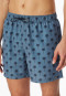 Swim shorts woven fabric recycled palm trees atlantic blue - Aqua