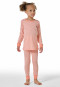 Pyjama long côtelé poignet rayures soleil abricot - Natural Love