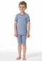 Schlafanzug kurz Ringel jeansblau - Natural Love