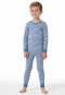 Pigiama lungo A righe blu denim - Natural Love