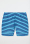 Pantaloncini da bagno in tessuto riciclato SPF40+ a strisce - Ciano
