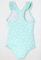 Maillot de bain en tricot recyclé SFP 40+ pois tortue vert clair - Aqua