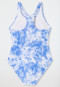 Maillot de bain tricot recyclé SFP 40+ sport scolaire batik aquarium - Aqua
