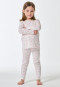 Pyjamas long double rib heart off-white - Kids Nightwear