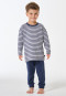 Pyjama long poignet rayures bleu foncé - Kids Nightwear