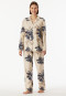 Pyjama lang Flanell Blumen macchiato - Comfort Interlock