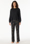 Pyjama long interlock ginkgo noir - Modern Nightwear