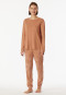 Pyjama long interlock poignet ginkgo rouille - Modern Nightwear