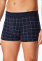 Shorts à carreaux fins interlock bleu nuit - Fine Interlock