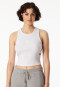 Strap top double rib cutouts white - SCHIESSER 150 Years