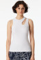 Strap top double rib cutout white - SCHIESSER 150 Years