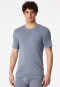 Henley a maniche corte con abbottonatura grigio-blu - Rib Essentials