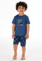 Pigiama corto a quadretti blu atlantico - Kids Nightwear