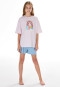 Pigiama corto arcobaleno surfer rosa - Teens Nightwear