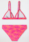 Triangle bikini set lemons SPF 40+ vivid red - aqua