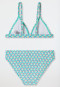 Triangle bikini set rainbows SPF 40+ blue-green - aqua