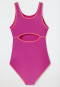 School sports swimsuit fuchsia - Aqua